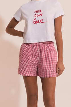 Short de pyjama &agrave; carreaux;${refinementColor}