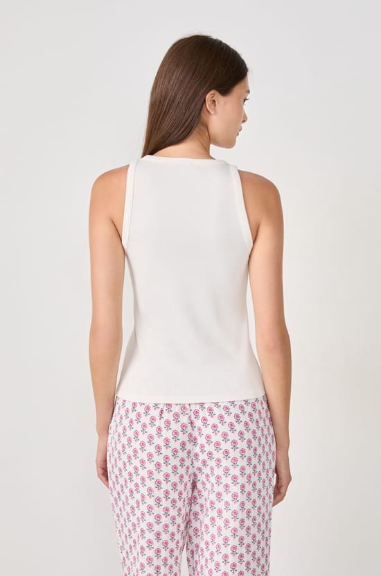 Baumwoll-Pyjama Tank Top;${refinementColor}