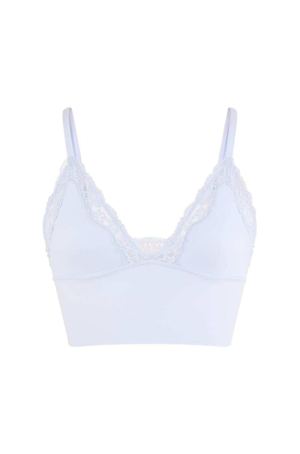Triangle Bra in Microfibre and Lace;${refinementColor}