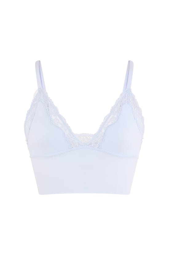 Triangle Bra in Microfibre and Lace;${refinementColor}