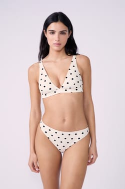 Culotte bikini bas de maillot à pois;${refinementColor}