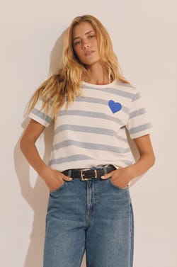 Striped Cotton T-shirt;${refinementColor}