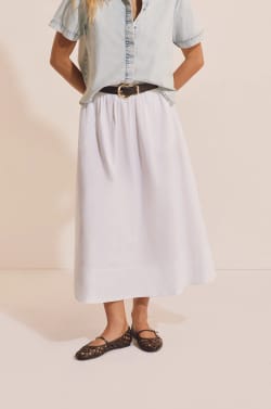 Jupe longue en coton;${refinementColor}