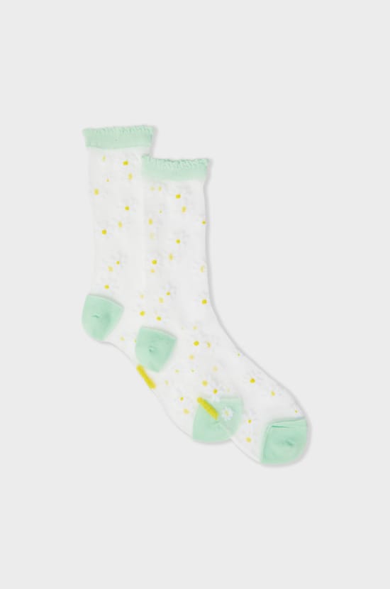 Chaussettes transparentes à motifs fleurs Coucou Suzette;${refinementColor}