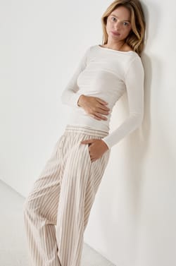 Pantalon de pyjama à rayures;${refinementColor}