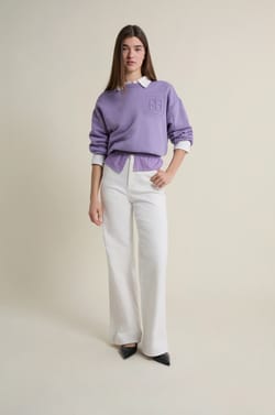Pantalon droit taille haute;${refinementColor}