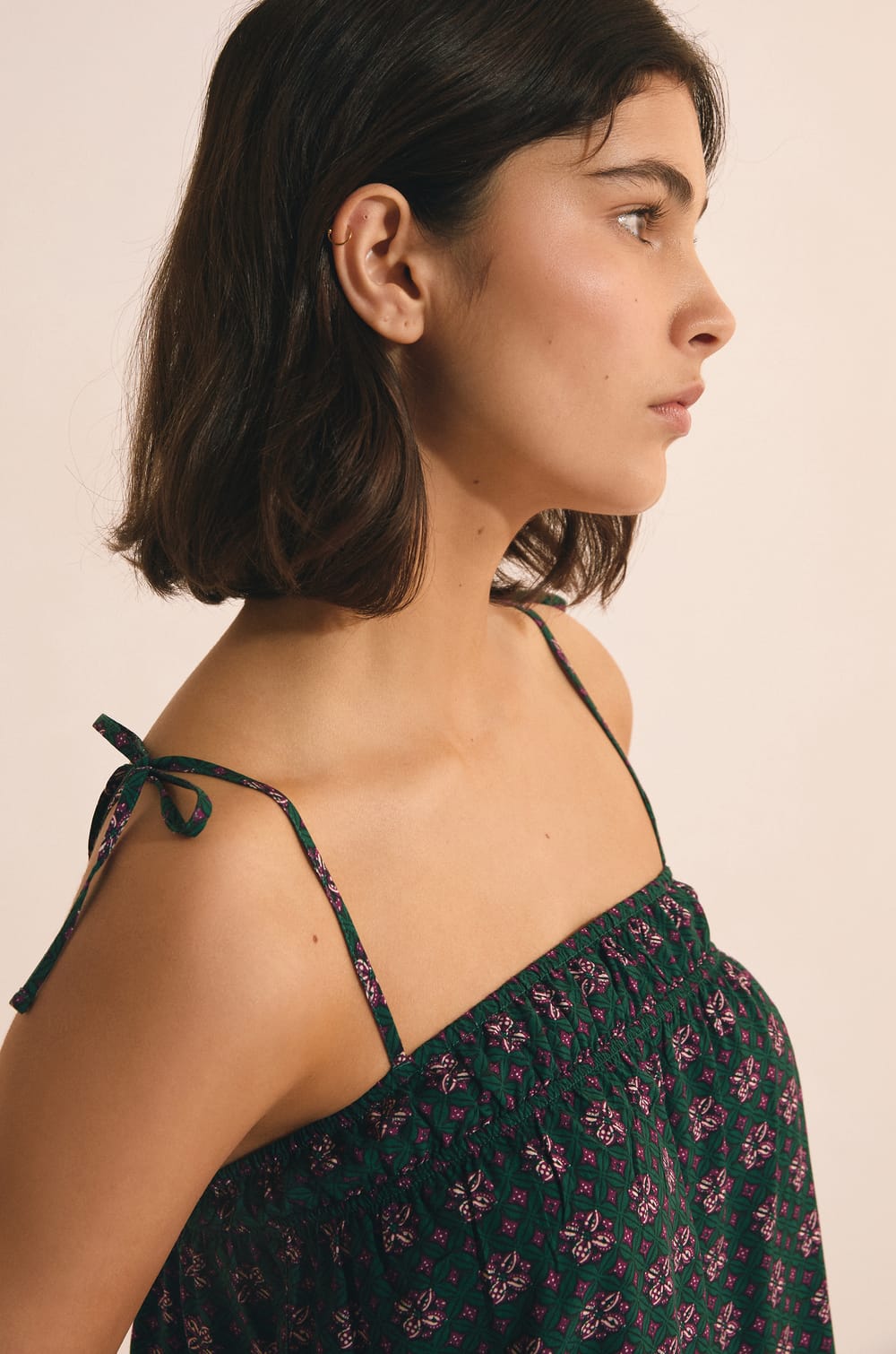 Top de pijama estampado;${refinementColor}