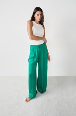 Wide-leg satin trousers;${refinementColor}