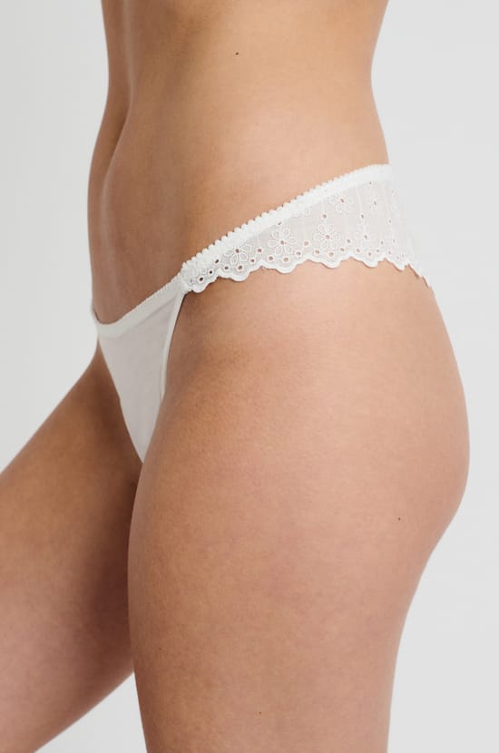 Embroidered Thong;${refinementColor}