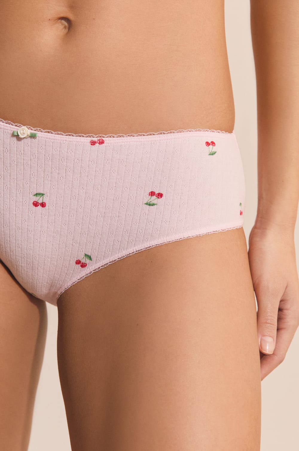 Cotton Pointelle Hipster with Motifs;${refinementColor}