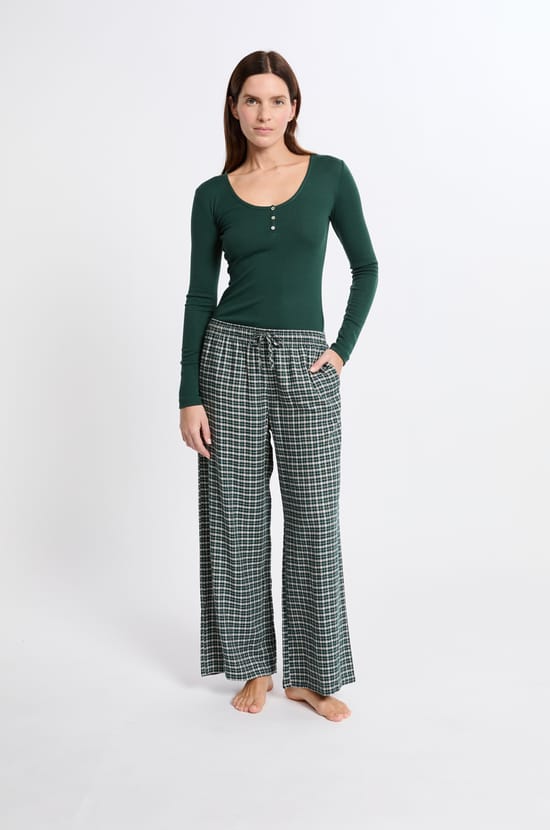 Pantalon de pyjama à carreaux;${refinementColor}
