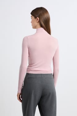 T-shirt manches longues col montant avec laine;${refinementColor}