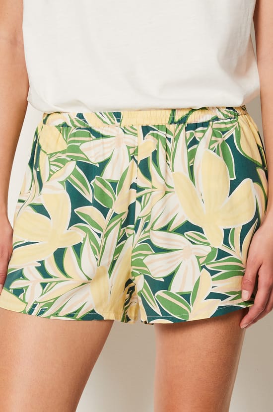 Floral Pyjama Shorts;${refinementColor}