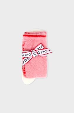 Chaussettes en fausse fourrure avec écriture;${refinementColor}