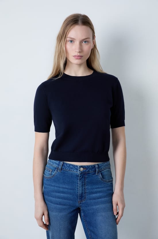 Pullover mit kurzen Ärmeln;${refinementColor}