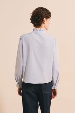 Chemise en coton avec broderie anglaise;${refinementColor}