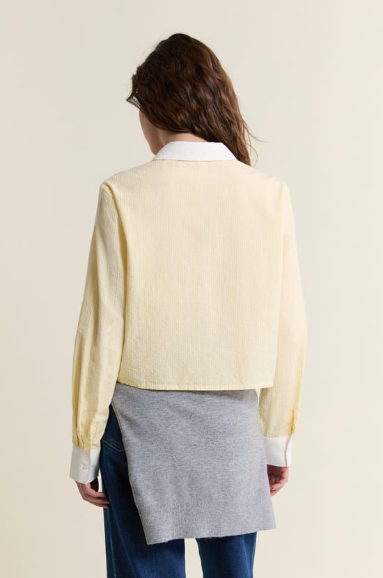 Chemise courte en coton;${refinementColor}