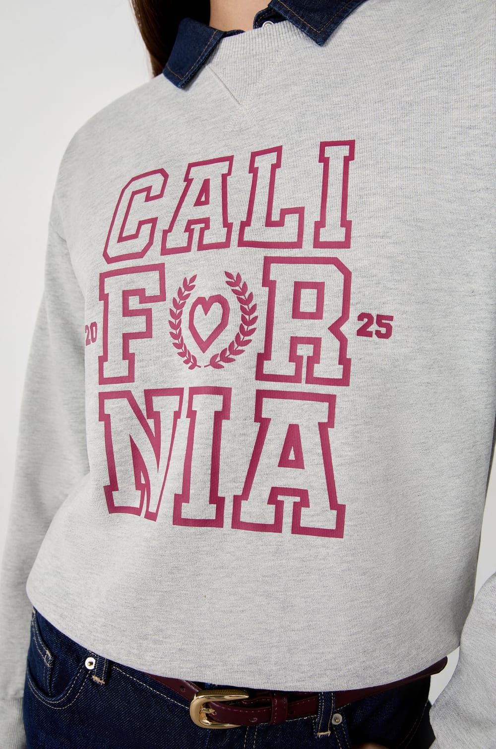 Cotton "California" Sweatshirt;${refinementColor}