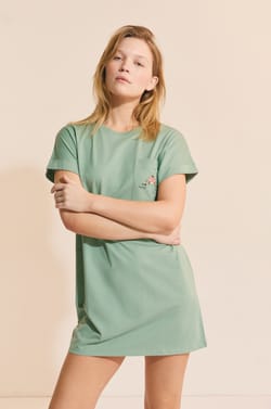 Chemise de nuit en coton;${refinementColor}