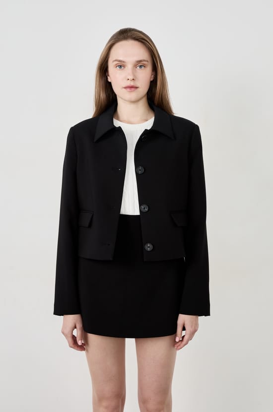 Veste blazer courte;${refinementColor}