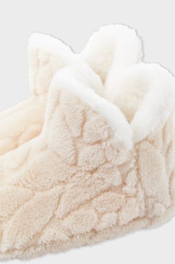 Faux Fur Ankle Boot Slippers;${refinementColor}