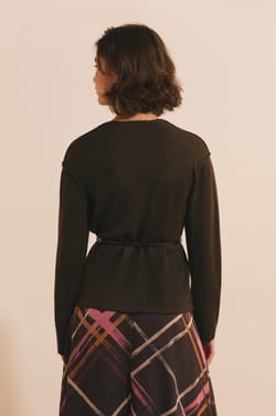 Gilet cache-c&oelig;ur ceintur&eacute;;${refinementColor}