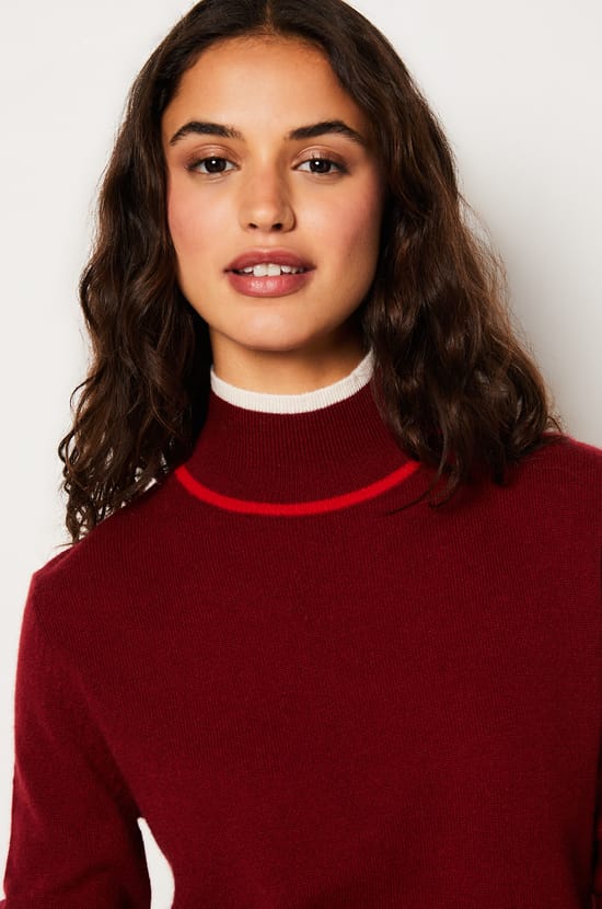 Pull en 100% cachemire col montant;${refinementColor}