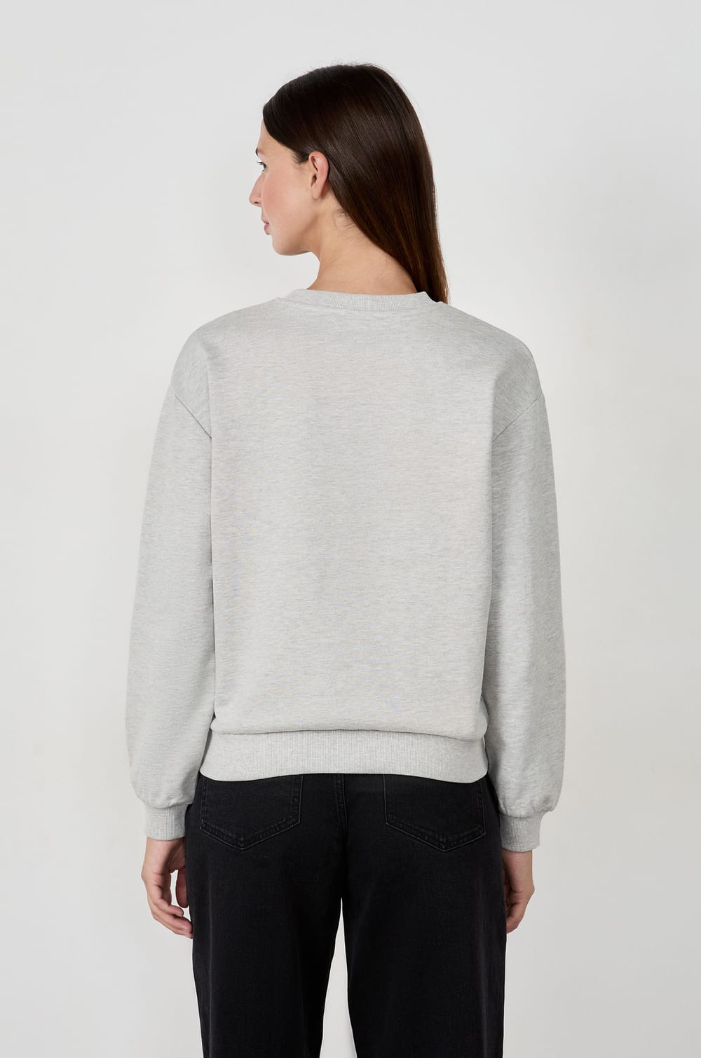 Heart print sweatshirt;${refinementColor}