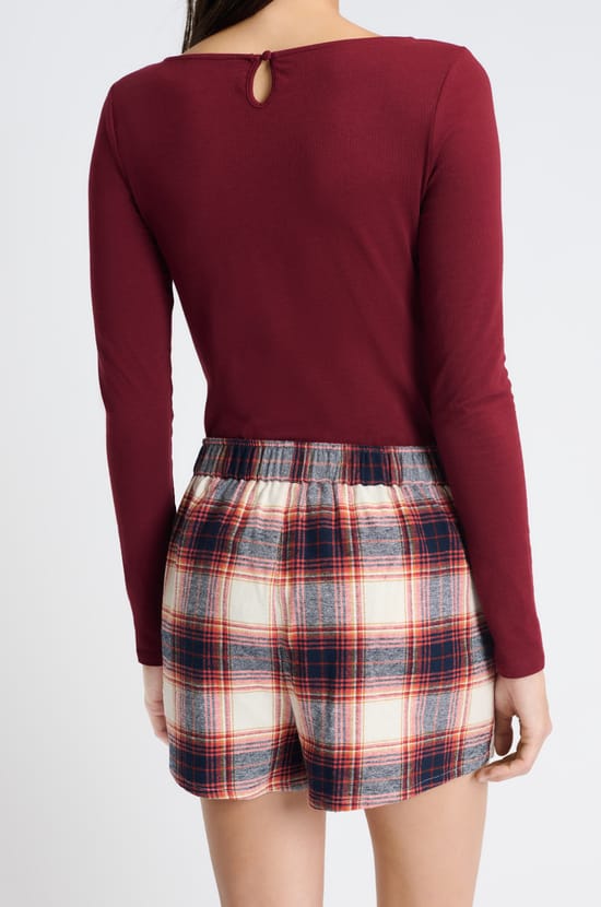 Short de pyjama à carreaux;${refinementColor}