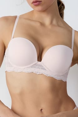Bra Push up bandeau, tirantes extraibles;${refinementColor}
