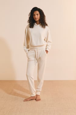Sweatshirt de pyjama en velours c&ocirc;tel&eacute;;${refinementColor}