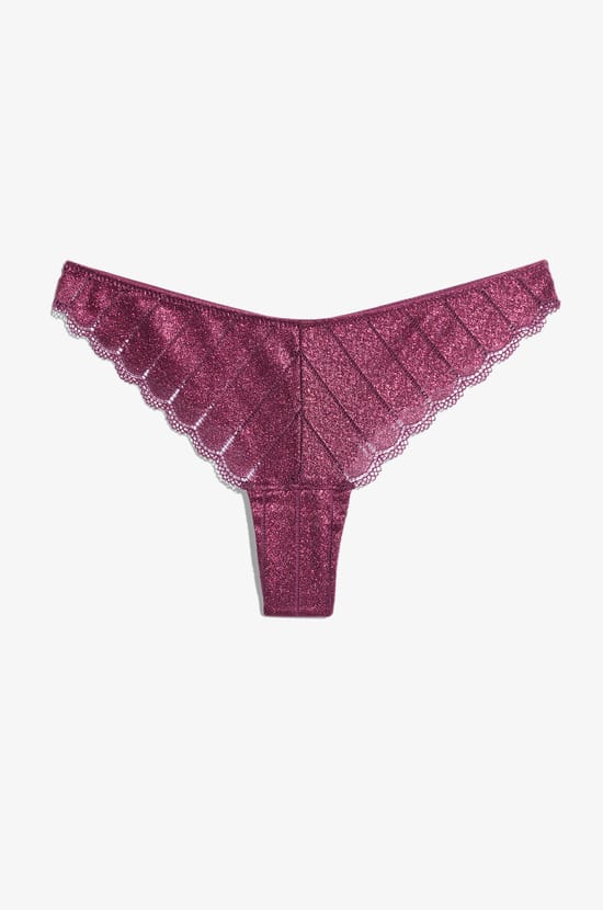 Tanga en dentelle irisé;${refinementColor}