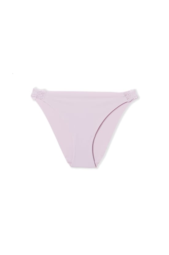 Braga de microfibra con detalles de encaje en los laterales;${refinementColor}