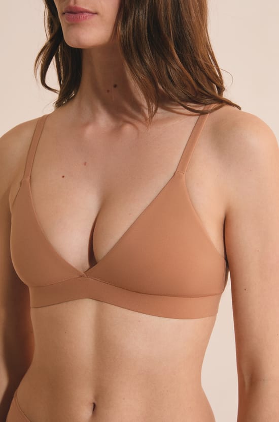 Soutien-gorge triangle en microfibre;${refinementColor}