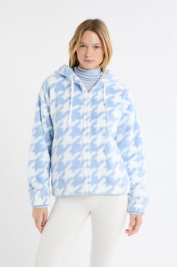 Veste à motifs effet polaire;${refinementColor}