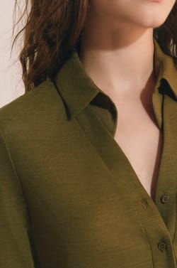 T-shirt manches longues col polo;${refinementColor}