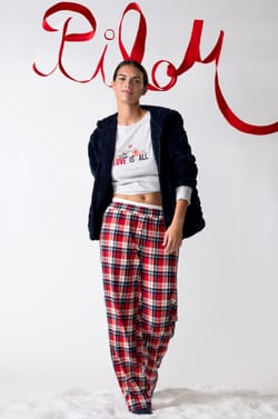 Conjunto de pijama de 3 piezas con estampado y algod&oacute;n;${refinementColor}