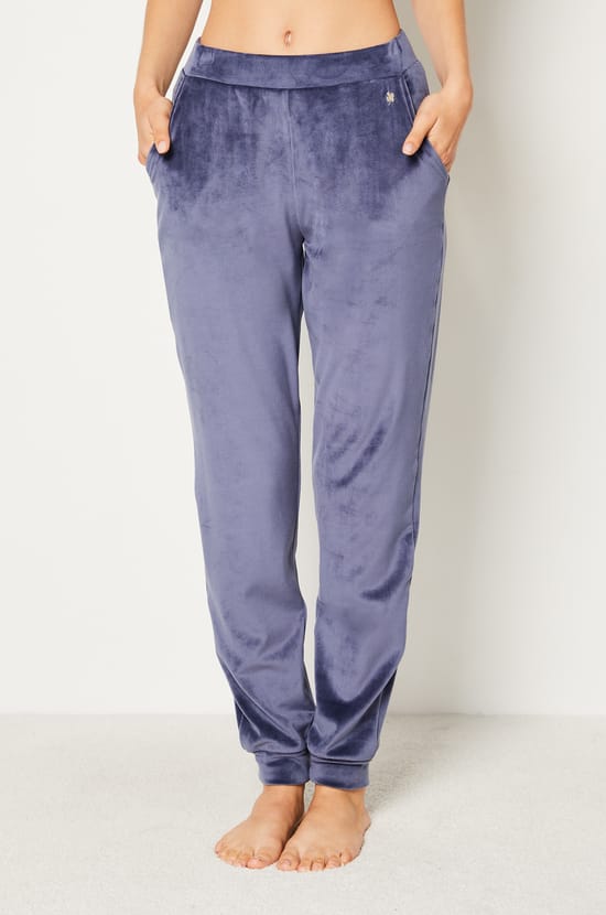 Velvet Pyjama Trousers;${refinementColor}