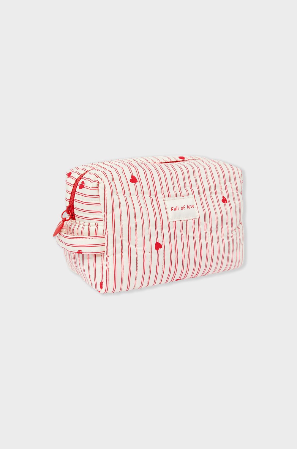 Neceser estampado con motivos de corazones y algod&oacute;n;${refinementColor}