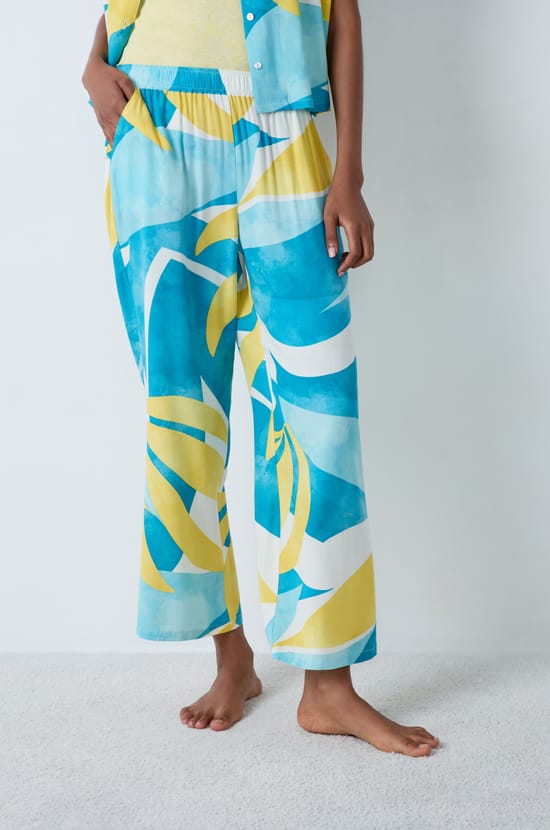 Pantalon de pyjama à motifs;${refinementColor}