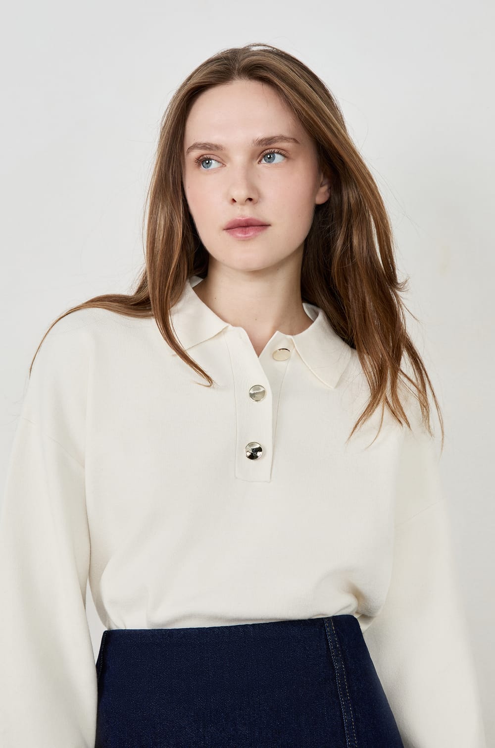 Long-Sleeved Polo Shirt;${refinementColor}
