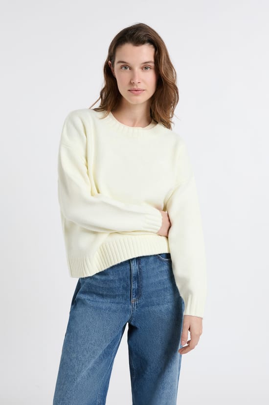 Oversized Long-Sleeved Sweater;${refinementColor}