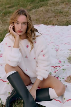 Floral-Print Sweatshirt;${refinementColor}
