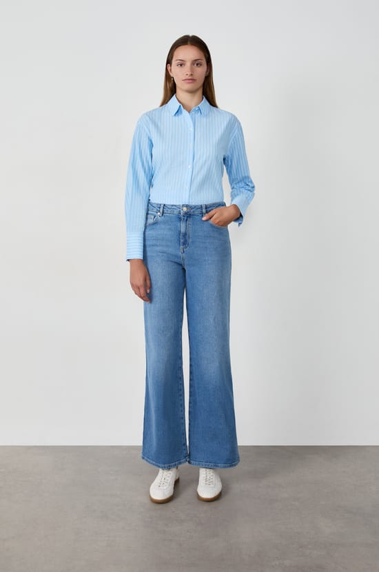 Straight cotton jeans;${refinementColor}