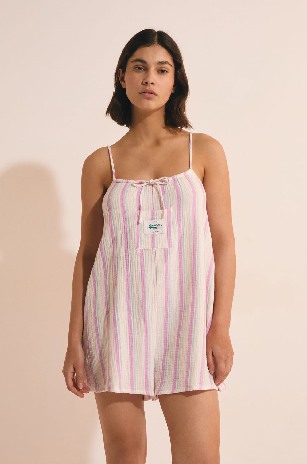 Combishort en coton;${refinementColor}