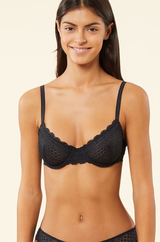 Unlined Balconette Bra;${refinementColor}
