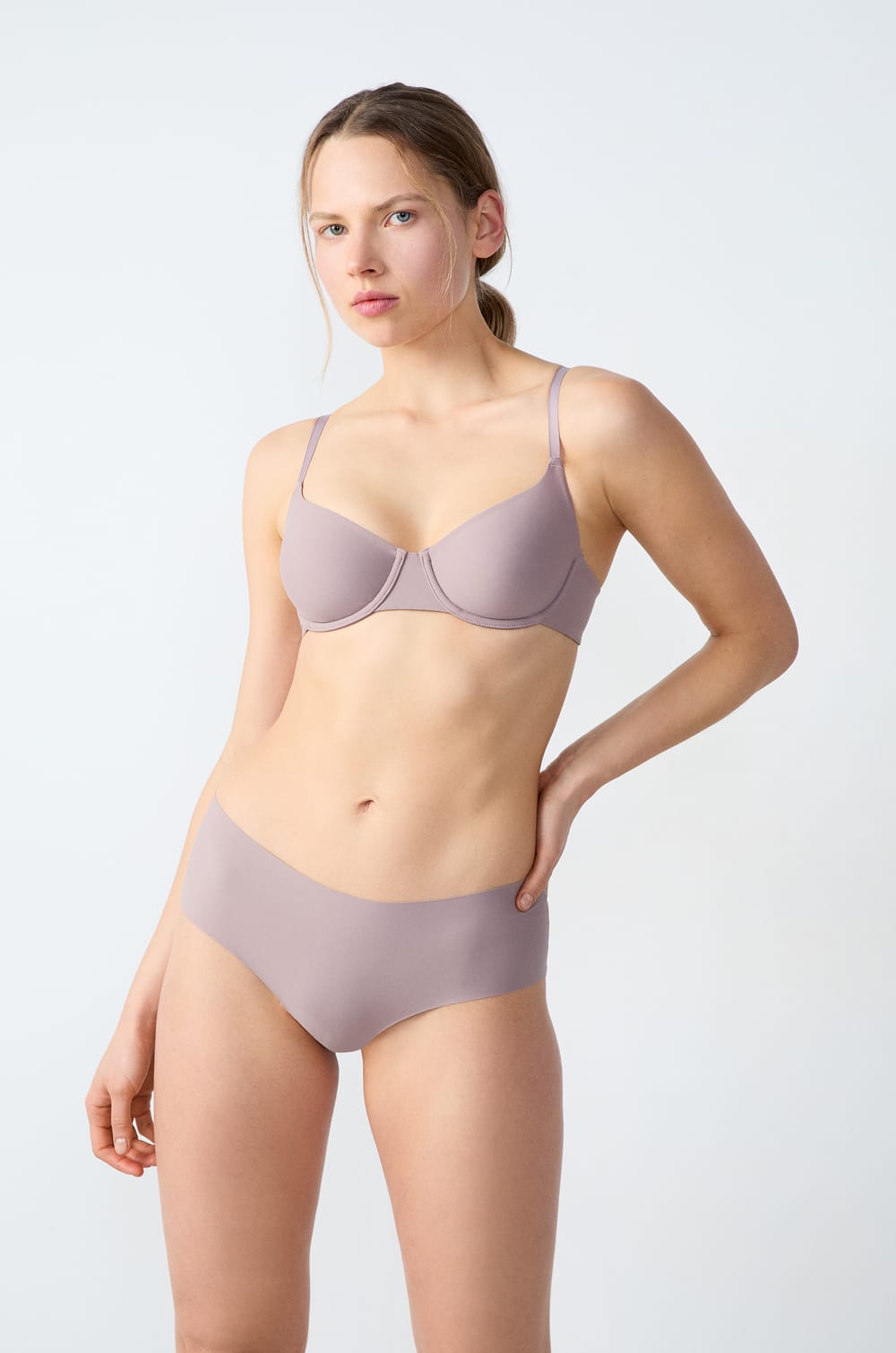 Microfiber Unlined Demi Bra;${refinementColor}