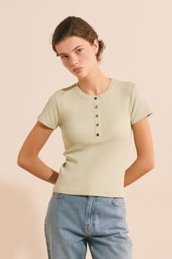 T-shirt manches courtes en coton;${refinementColor}
