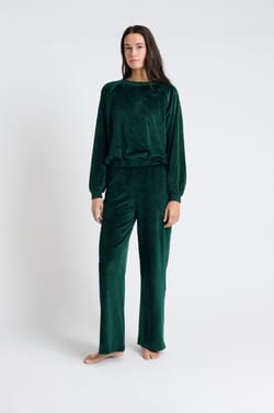 Pantalon de pyjama en velours;${refinementColor}