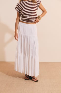 Jupe longue fluide &agrave; panneaux;${refinementColor}